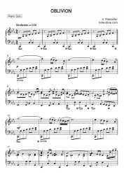 Ноты, аккорды Астор Пьяццолла - Oblivion
