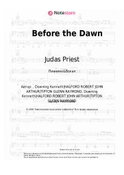 Ноты, аккорды Judas Priest - Before the Dawn
