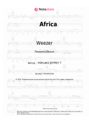 Ноты, аккорды Weezer - Africa