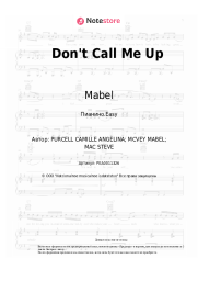 Ноты, аккорды Mabel - Don't Call Me Up