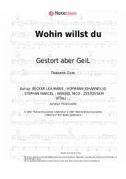 Ноты, аккорды Gestort aber GeiL, LEA - Wohin willst du