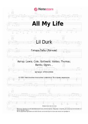 Ноты, аккорды Lil Durk, J. Cole - All My Life