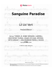 Ноты, аккорды Lil Uzi Vert - Sanguine Paradise