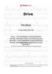 Ноты, аккорды Incubus - Drive