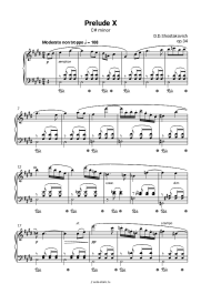 Ноты, аккорды Дмитрий Шостакович - Прелюдия До-диез минор, op.34 №10