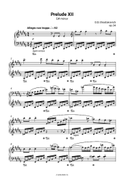 Ноты, аккорды Дмитрий Шостакович - Прелюдия Соль-диез минор, op.34 №12