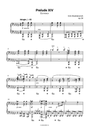 Ноты, аккорды Дмитрий Шостакович - Ми-бемоль минор, op.34 №14