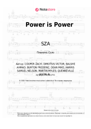 Ноты, аккорды SZA, The Weeknd, Travis Scott - Power is Power