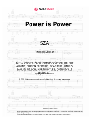 Ноты, аккорды SZA, The Weeknd, Travis Scott - Power is Power