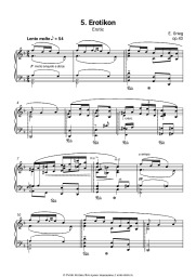 Ноты, аккорды Эдвард Григ - Лирические пьесы, op.43. №5 Erotikon