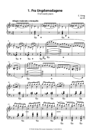 undefined Эдвард Григ - Лирические пьесы, op.65. №1 From early years
