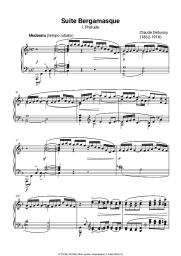 Ноты, аккорды Клод Дебюсси - Бергамасская сюита, L.75, часть 1. Прелюдия
