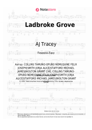 Ноты, аккорды AJ Tracey - Ladbroke Grove