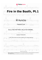 Ноты, аккорды M Huncho - Fire in the Booth, Pt.1