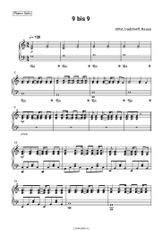 Ноты, аккорды SIRA, badchieff, Bausa - 9 bis 9