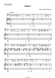 Ноты, аккорды SIRA, badchieff, Bausa - 9 bis 9