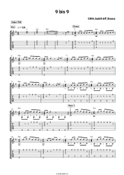 Ноты, аккорды SIRA, badchieff, Bausa - 9 bis 9
