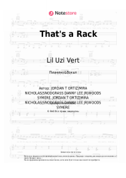 Ноты, аккорды Lil Uzi Vert - That's a Rack