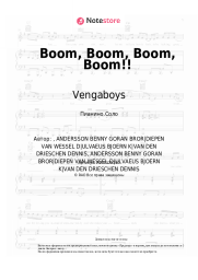 Ноты, аккорды Vengaboys - Boom, Boom, Boom, Boom!!