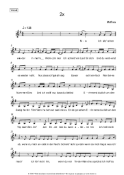 Ноты, аккорды Mathea - 2x
