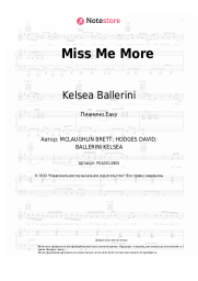 Ноты, аккорды Kelsea Ballerini - Miss Me More