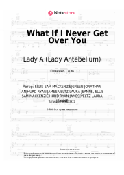 Ноты, аккорды Lady A (Lady Antebellum) - What If I Never Get Over You