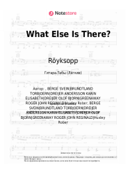 Ноты, аккорды Röyksopp - What Else Is There?