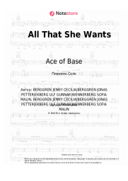 Ноты, аккорды Ace of Base - All That She Wants