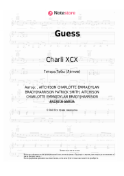 Ноты, аккорды Charli XCX, Billie Eilish - Guess