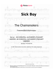Ноты, аккорды The Chainsmokers - Sick Boy