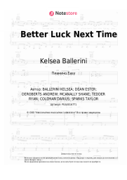 Ноты, аккорды Kelsea Ballerini - Better Luck Next Time