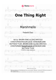 Ноты, аккорды Marshmello, Kane Brown - One Thing Right