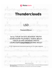 Ноты, аккорды LSD, Sia, Labrinth, Diplo - Thunderclouds
