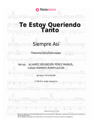 Ноты, аккорды Siempre Así - Te Estoy Queriendo Tanto