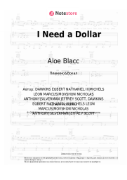 Ноты, аккорды Aloe Blacc - I Need a Dollar