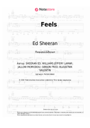 Ноты, аккорды Ed Sheeran, Young Thug, J Hus - Feels