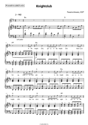 Ноты, аккорды Feuerschwanz, SDP - Knightclub