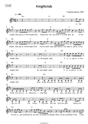 Ноты, аккорды Feuerschwanz, SDP - Knightclub