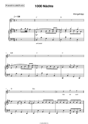 Ноты, аккорды Klüngelköpp - 1000 Nächte