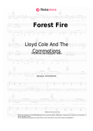 Ноты, аккорды Lloyd Cole And The Commotions - Forest Fire