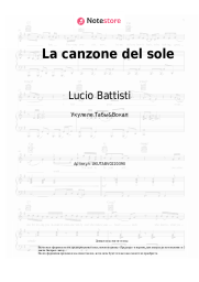 undefined Lucio Battisti - La canzone del sole