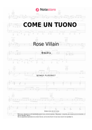 Ноты, аккорды Rose Villain, Guè - COME UN TUONO