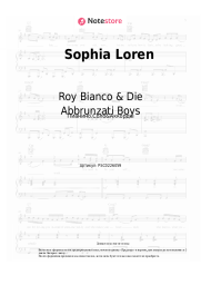 Ноты, аккорды Roy Bianco & Die Abbrunzati Boys - Sophia Loren