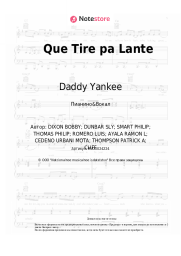 Ноты, аккорды Daddy Yankee - Que Tire pa Lante