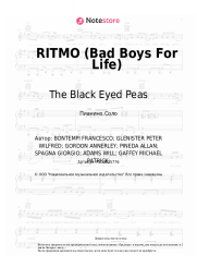 Ноты, аккорды The Black Eyed Peas, J Balvin - RITMO (Bad Boys For Life)