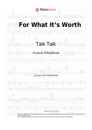 Ноты, аккорды Talk Talk - For What It’s Worth
