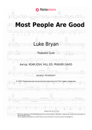 Ноты, аккорды Luke Bryan - Most People Are Good