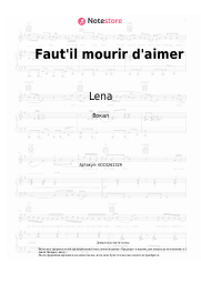 Ноты, аккорды Lena - Faut'il mourir d'aimer