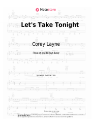 Ноты, аккорды Corey Layne - Let's Take Tonight