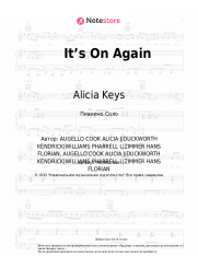Ноты, аккорды Alicia Keys, Kendrick Lamar - It’s On Again